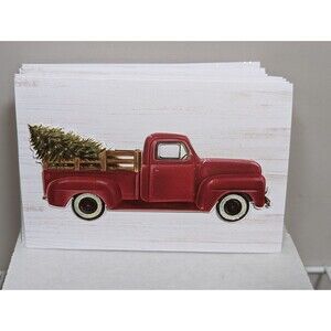 Classic Red Truck Christmas Cards - 12 Holiday Cards & 11 Envelopes -C R Gibson